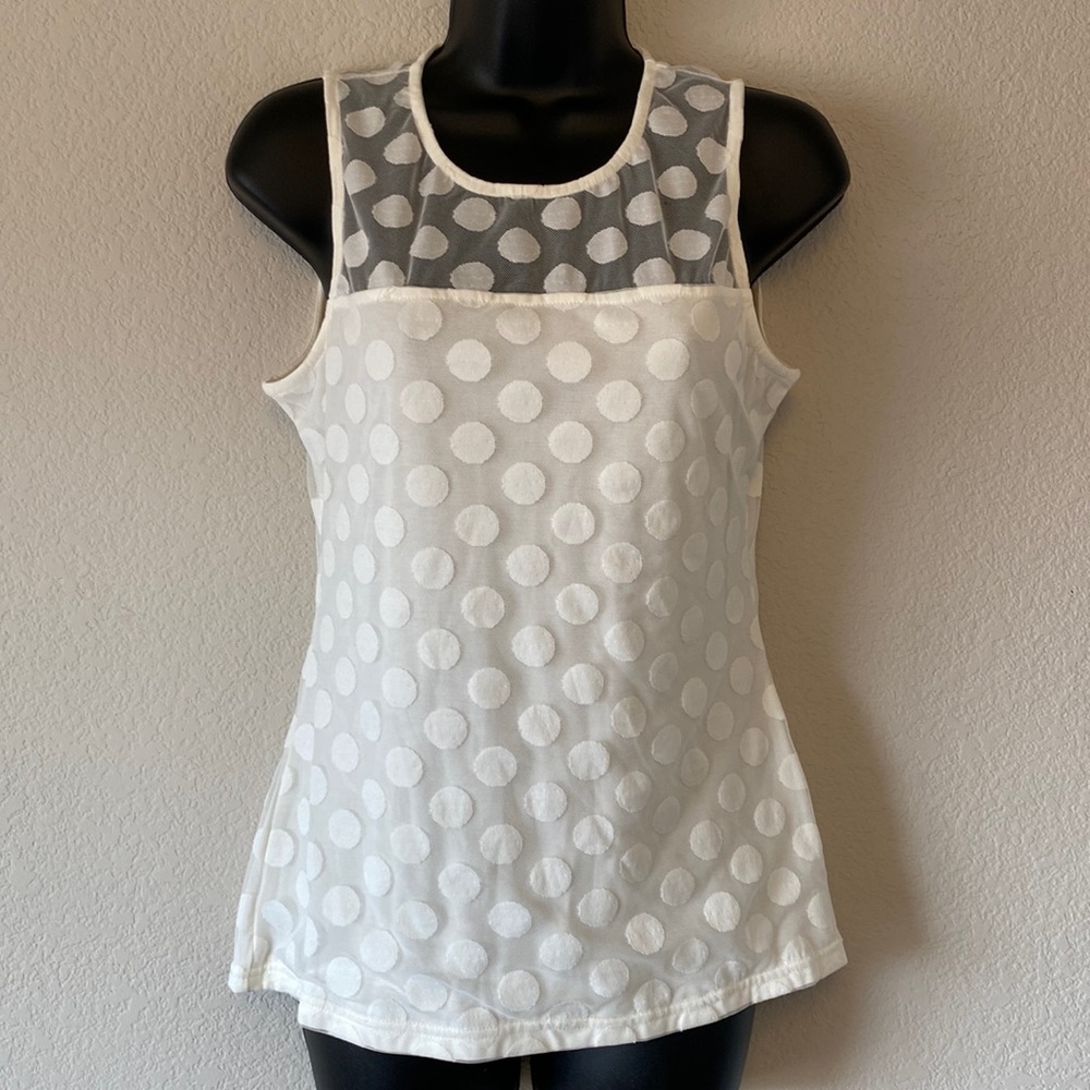 Brixton Ivy polka dot tank top sz M